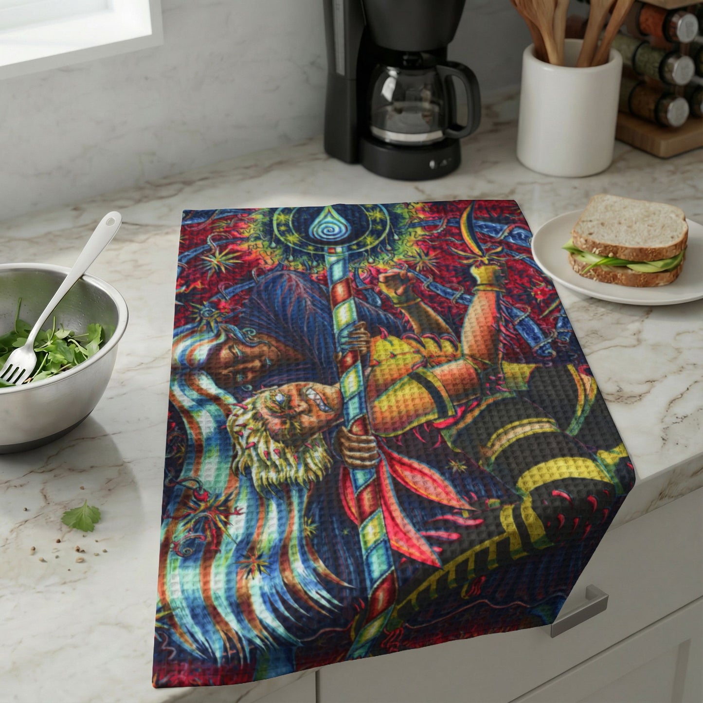 Waffle-Weave Hand Towel - Sister Duel