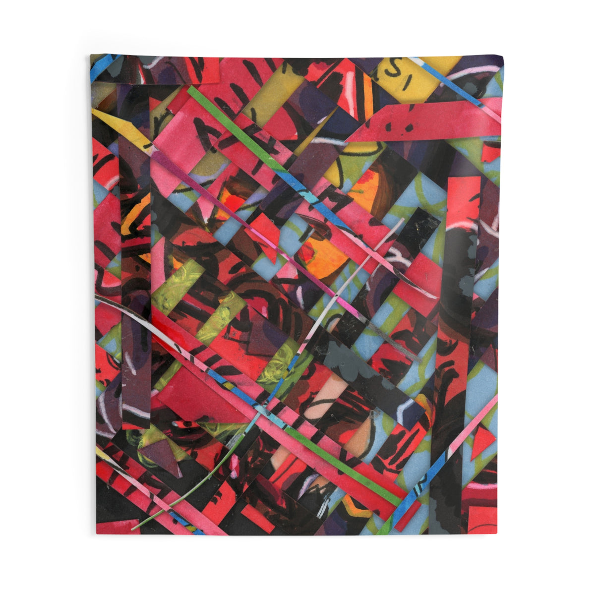 Abstracted Scraps Indoor Wall Tapestry