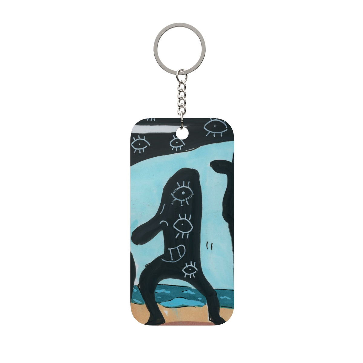 Beach Time Double-Sided Keychain Charm