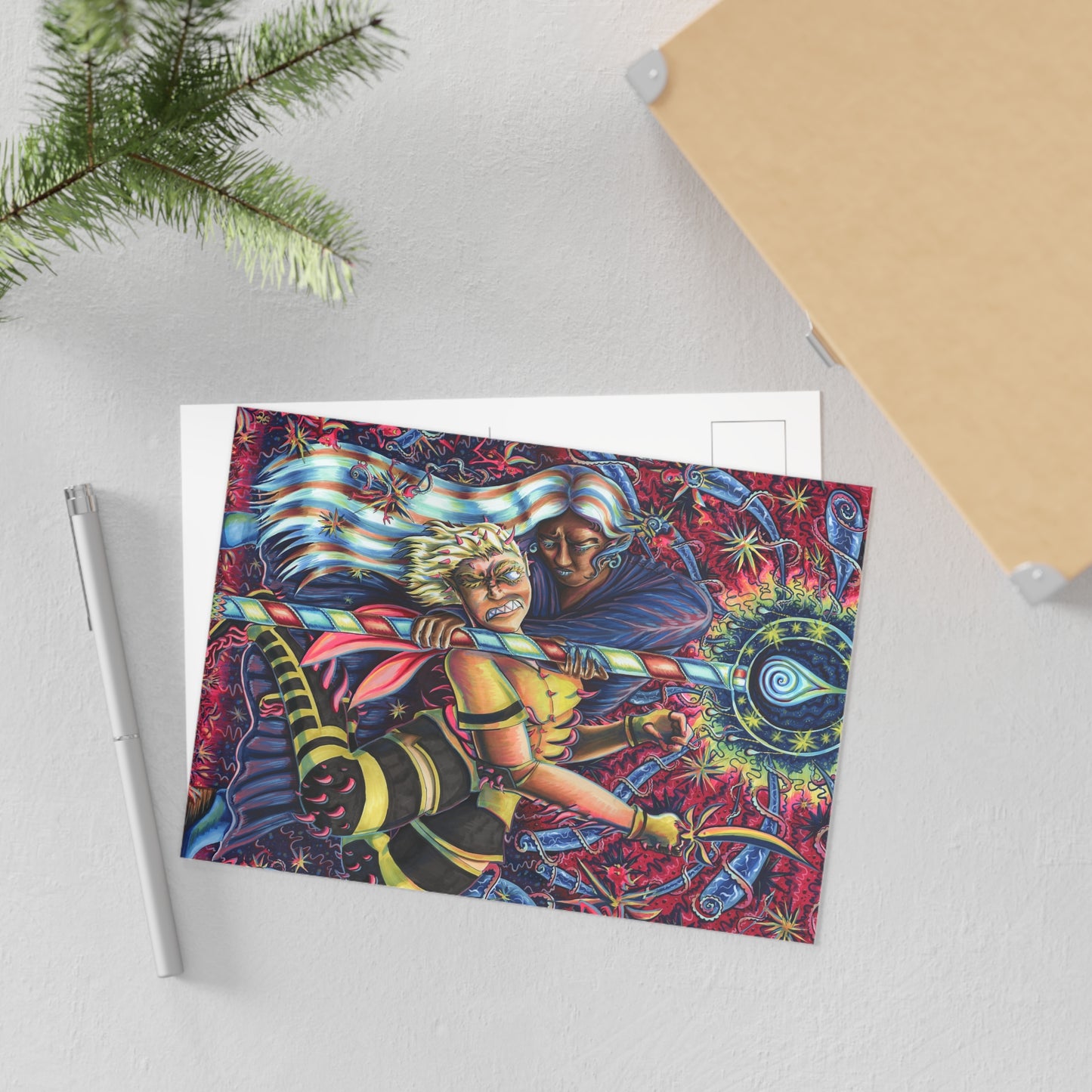 Fine Art Postcards - Sister Duel