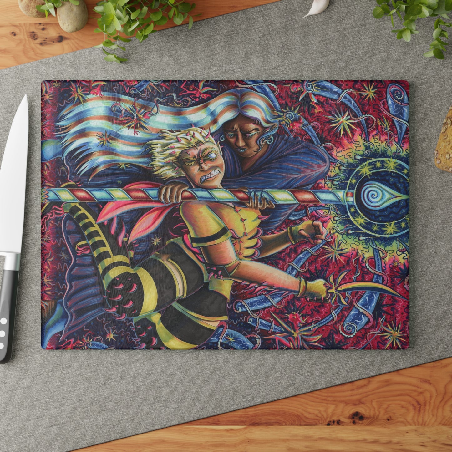 Glass Cutting Board - Sister Duel
