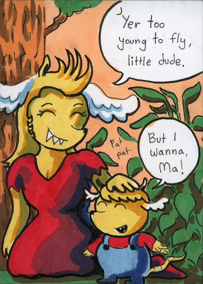 Floofle World chapter 1 panel 2 (Hand drawn)