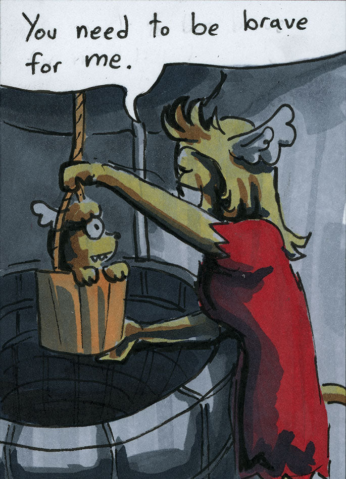 Floofle World chapter 2 panel 9 (Hand drawn)