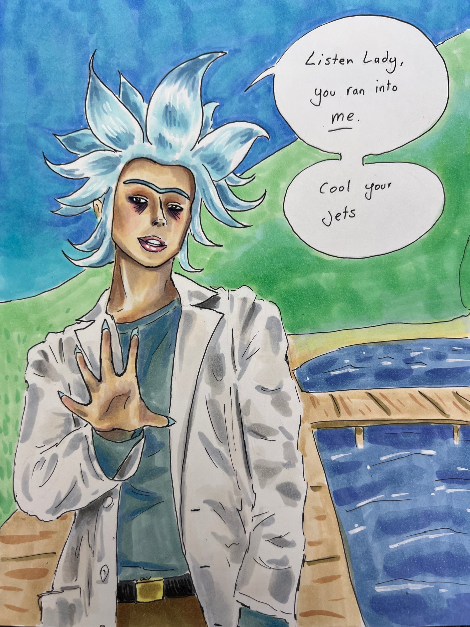 Rick Sanchez is a Genderfluid Drag King