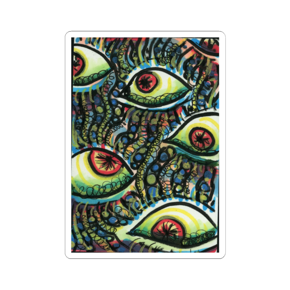 "Trippy Eyeball" sticker