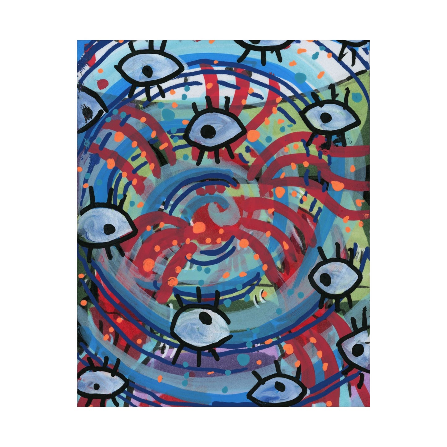 Eyeball Attack Matte Vertical Poster