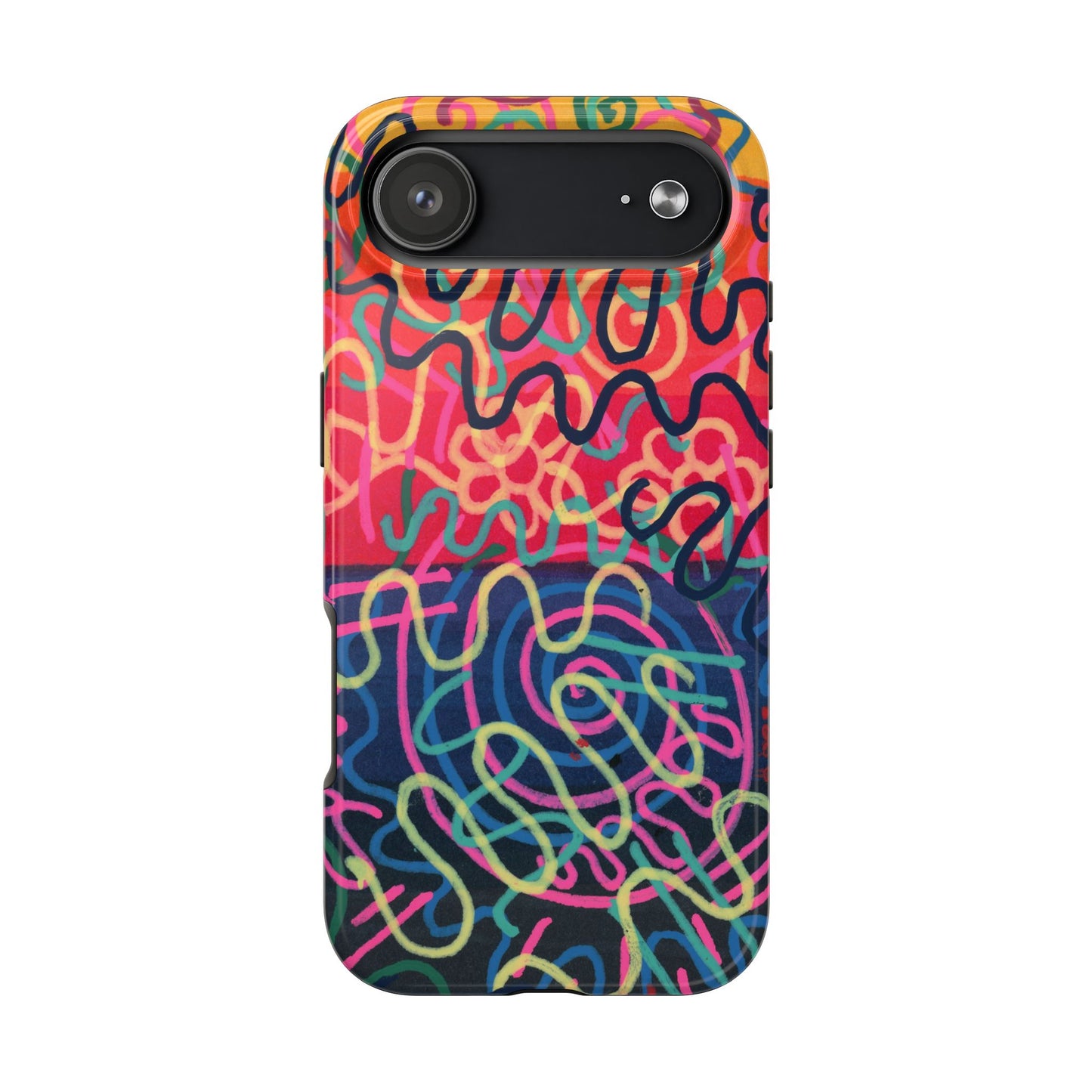Colorful Squiggly Lines Tough Phone Cases