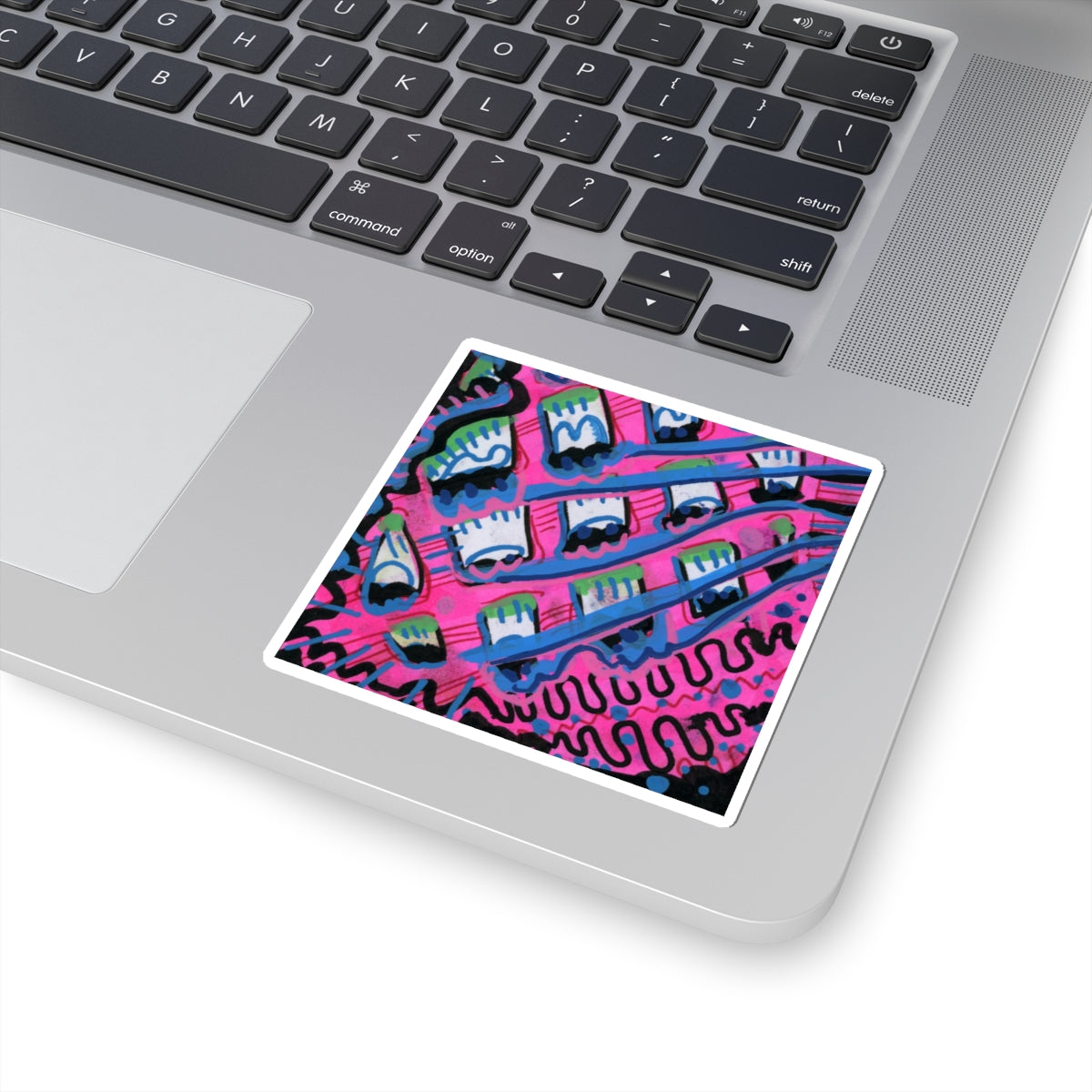 Pink Blast Kiss-Cut Sticker