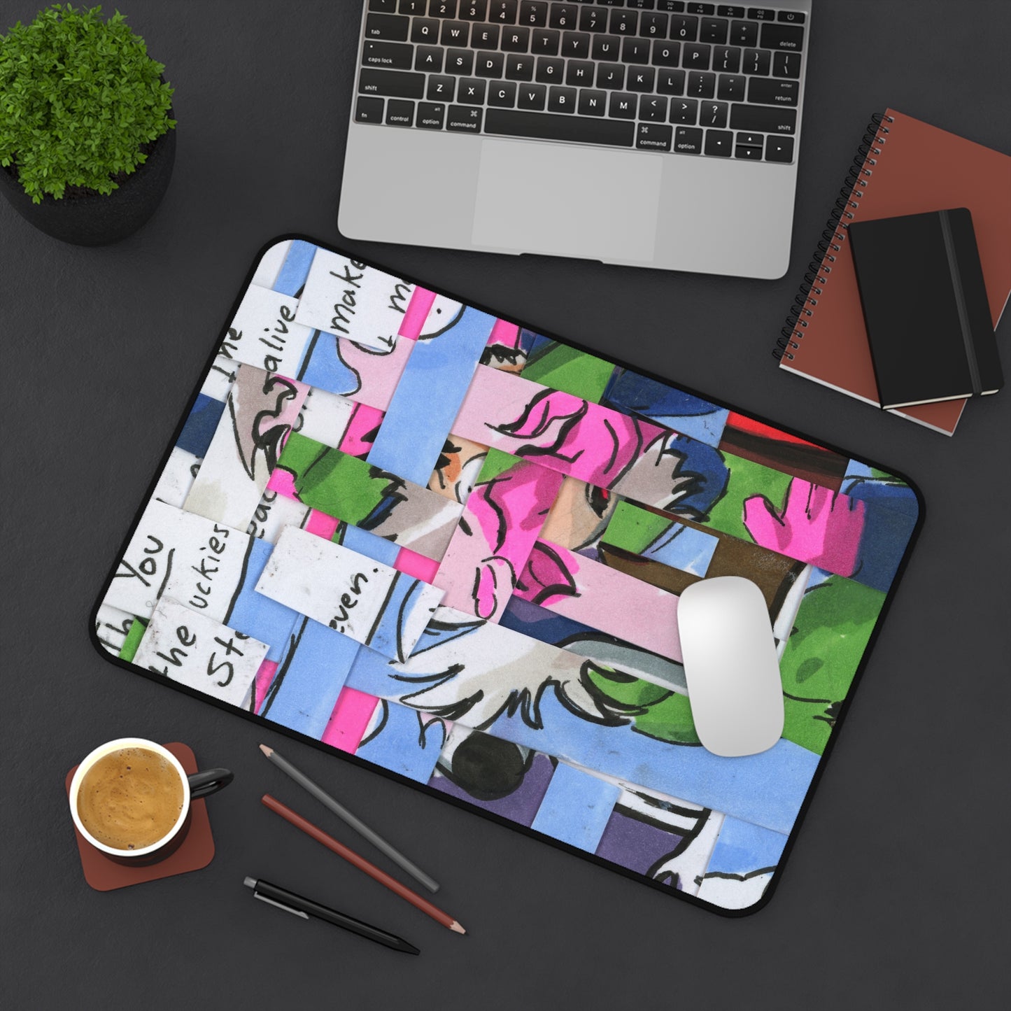 Icy Abstraction Desk Mat