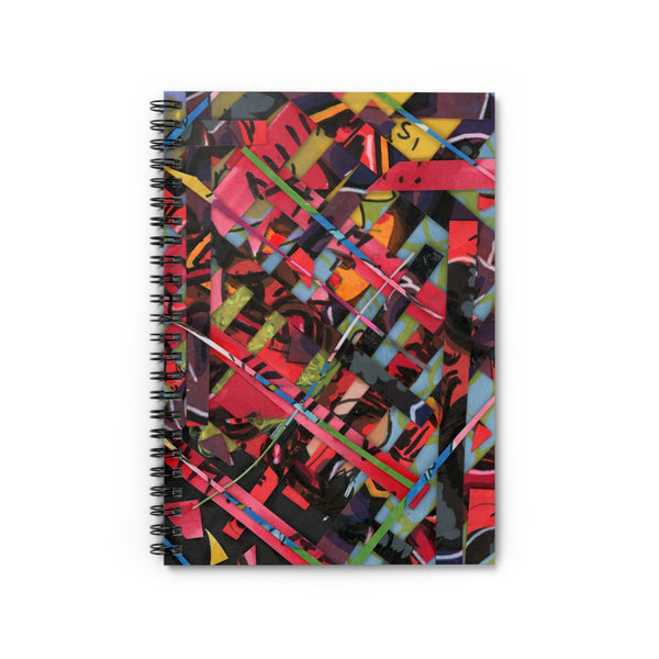 Abstracted Scraps Spiral Notebook - Ruled Line