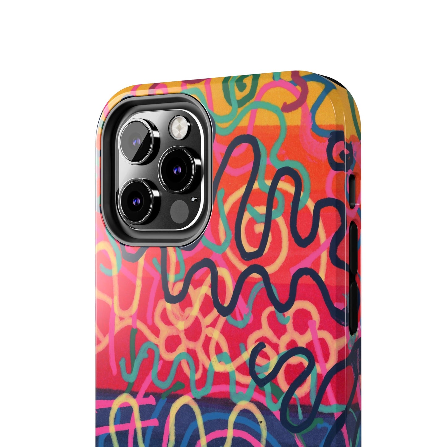 Colorful Squiggly Lines Tough Phone Cases