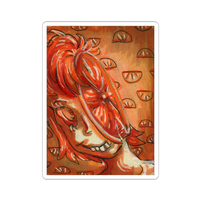 "Orange Brain" sticker