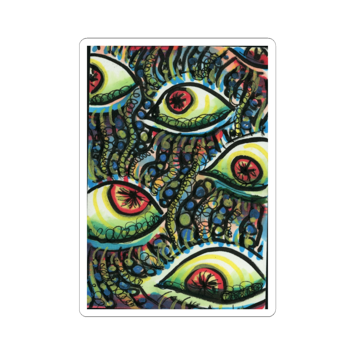 "Trippy Eyeball" sticker