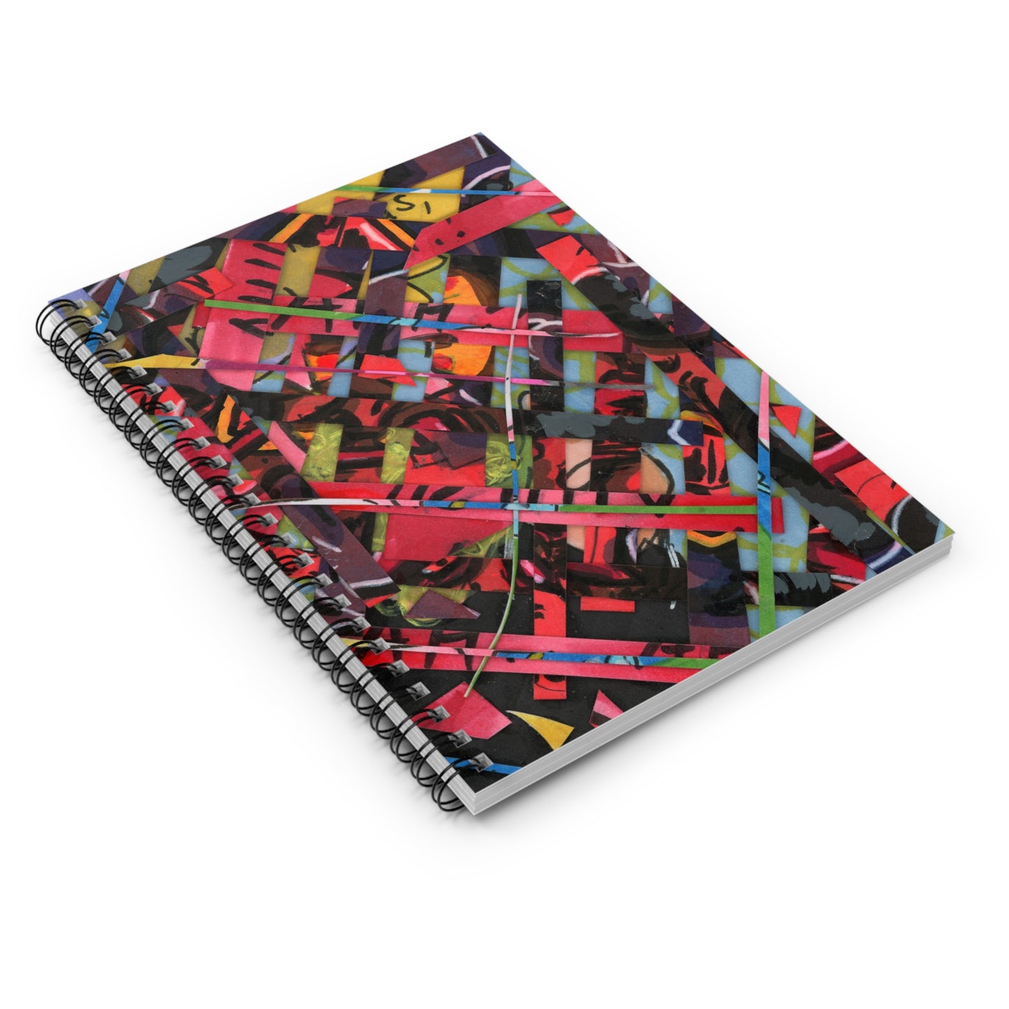 Abstracted Scraps Spiral Notebook - Ruled Line