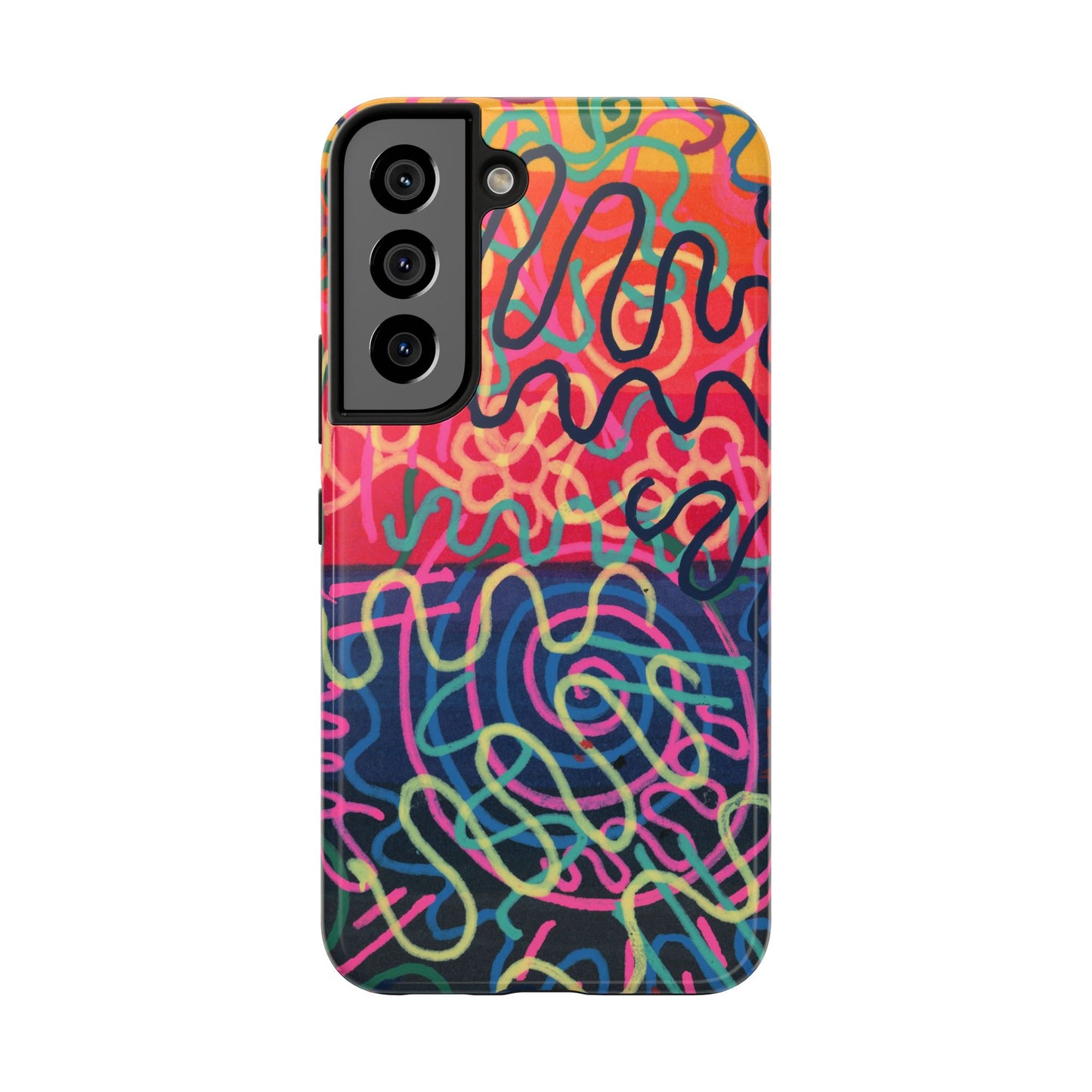 Colorful Squiggly Lines Tough Phone Cases