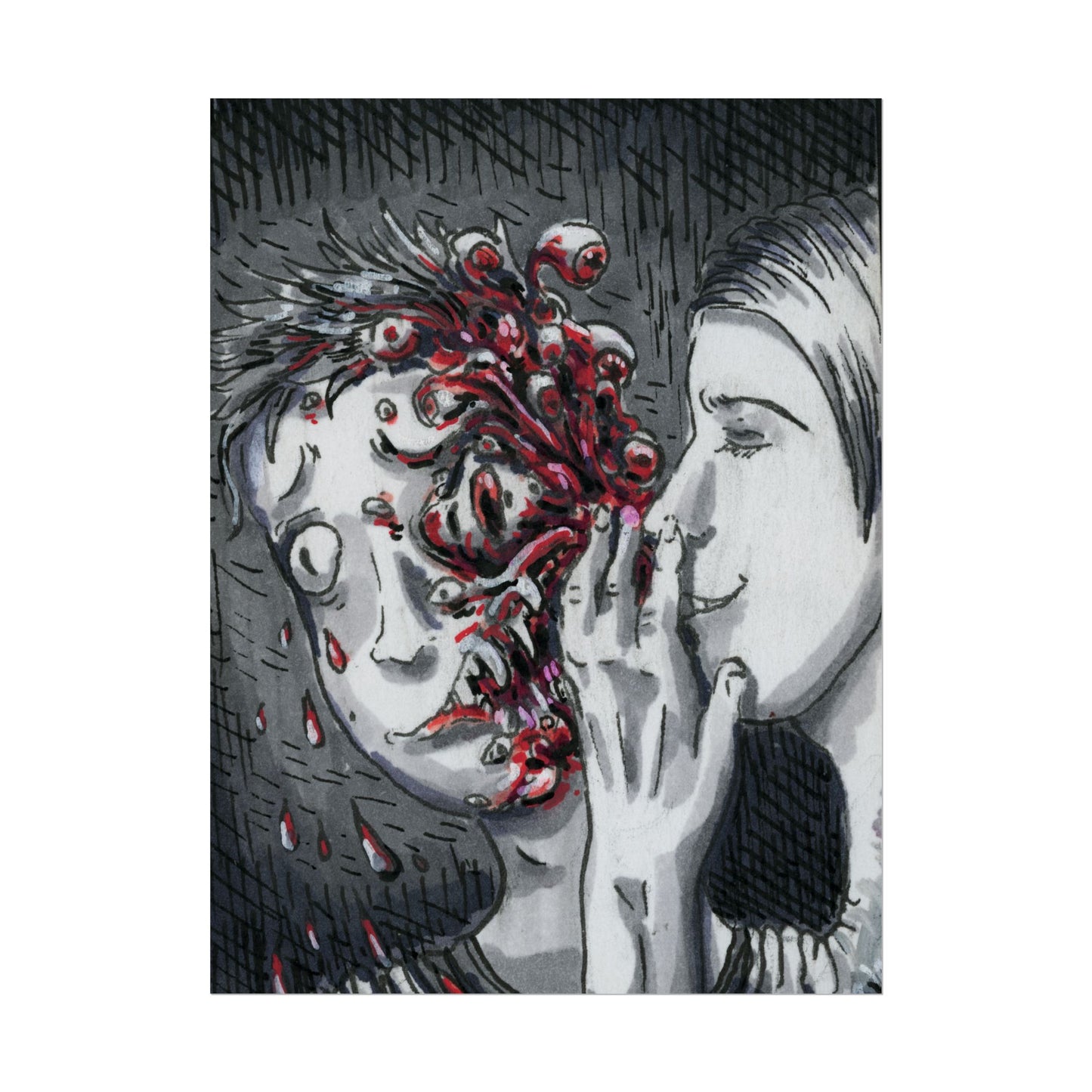 "Let me Breathe Nightmares into your Skin" poster