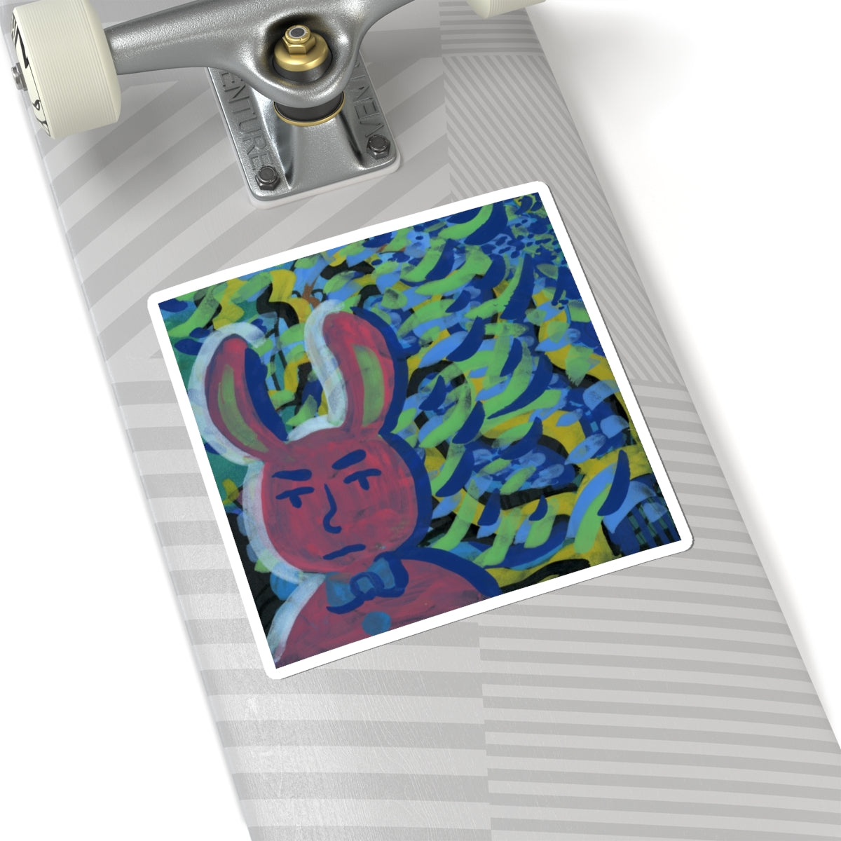 Bunny Dude Kiss-Cut Sticker