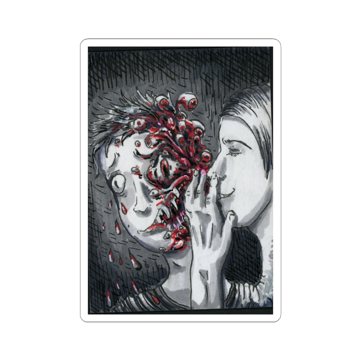 "Let me Breathe Nightmares into your Skin" sticker