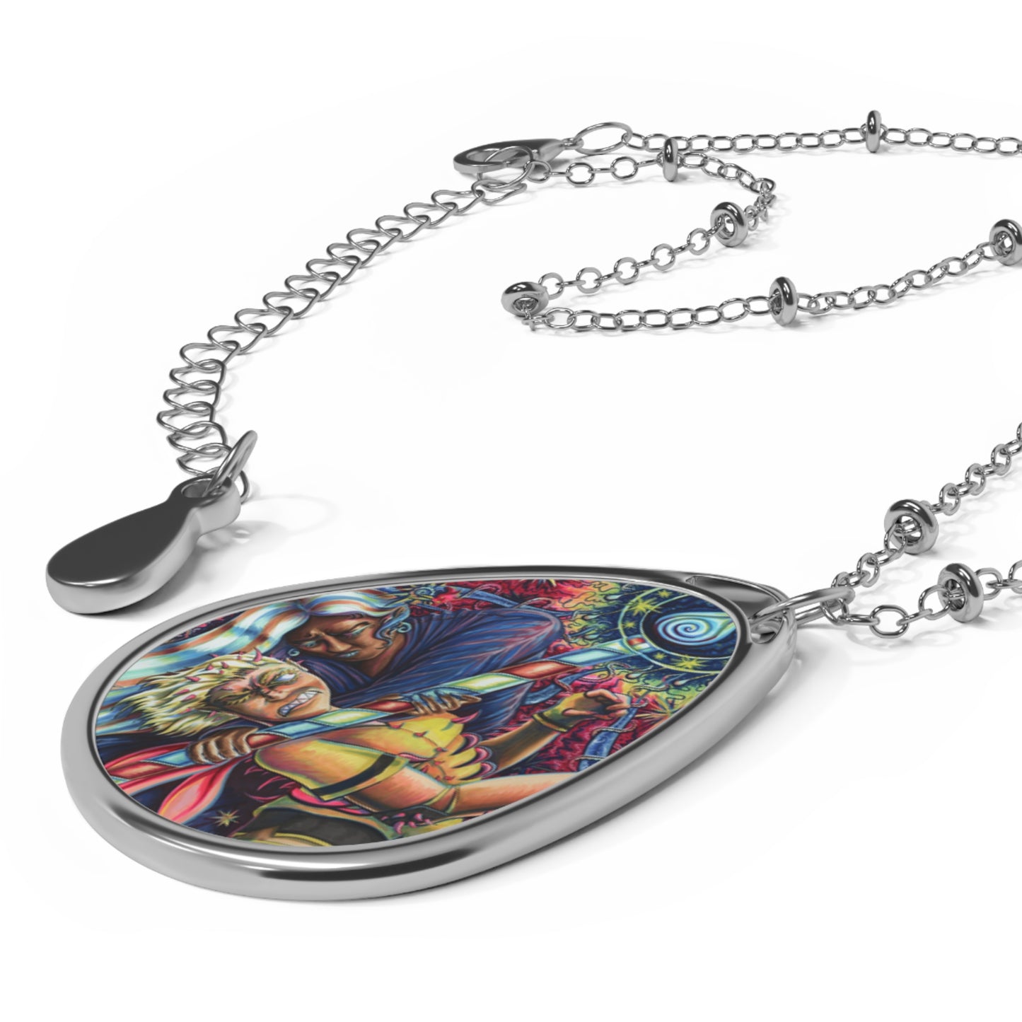 Oval Pendant Necklace - Sister Duel