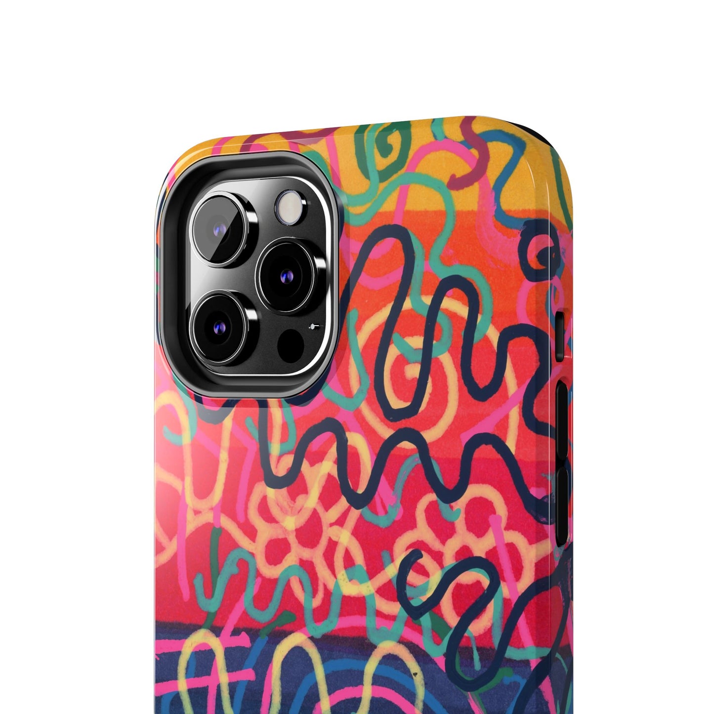 Colorful Squiggly Lines Tough Phone Cases