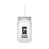 Mason Jar with Straw - Flower Cannibal