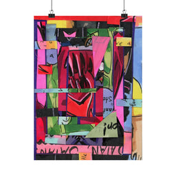 Abstracted Demon Matte Vertical Poster