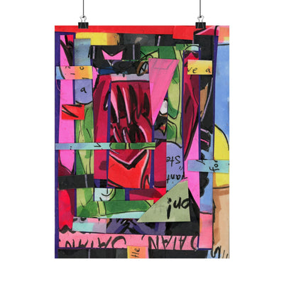 Abstracted Demon Matte Vertical Poster