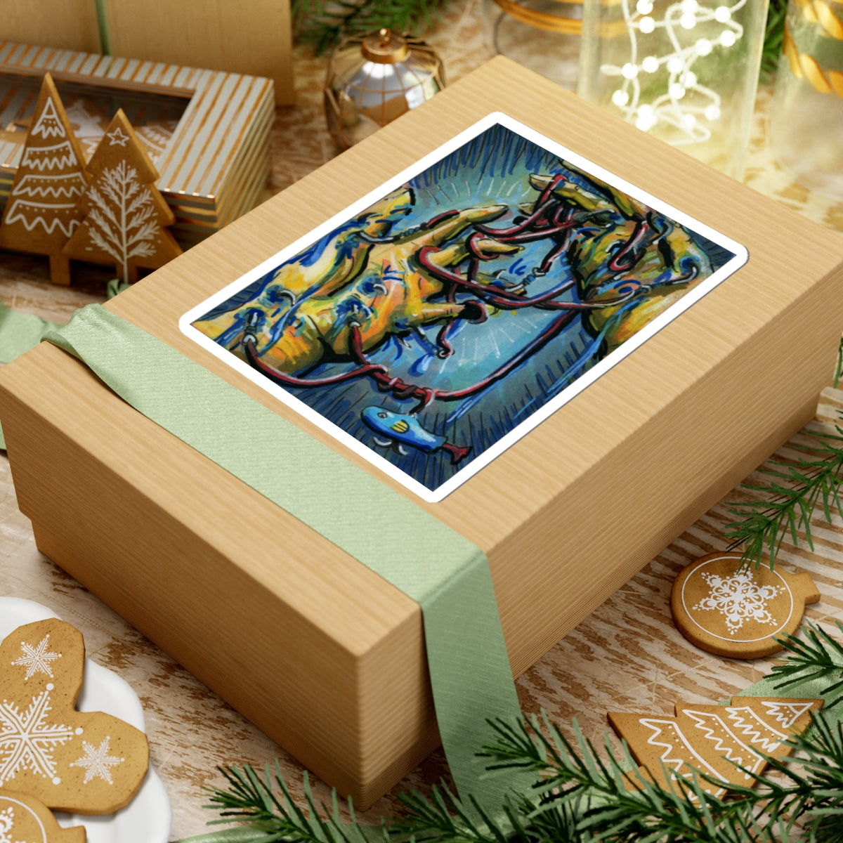 "Fishhook Web" sticker