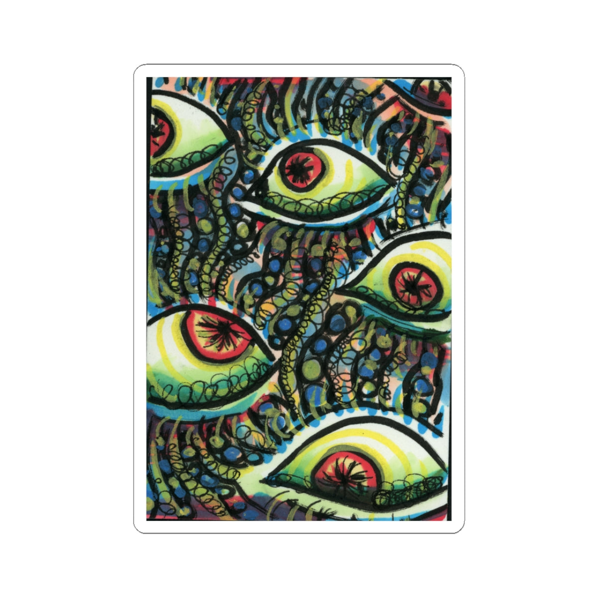 "Trippy Eyeball" sticker
