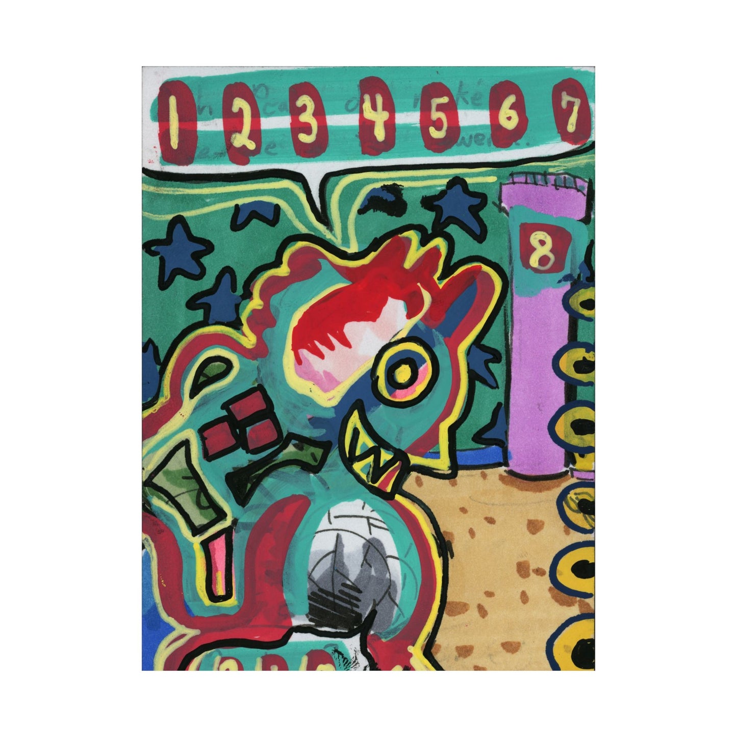 Smiley Creature Matte Vertical Poster