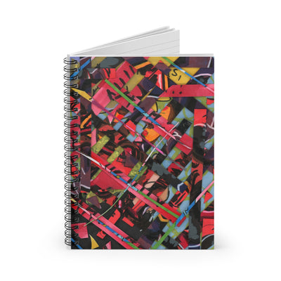 Abstracted Scraps Spiral Notebook - Ruled Line