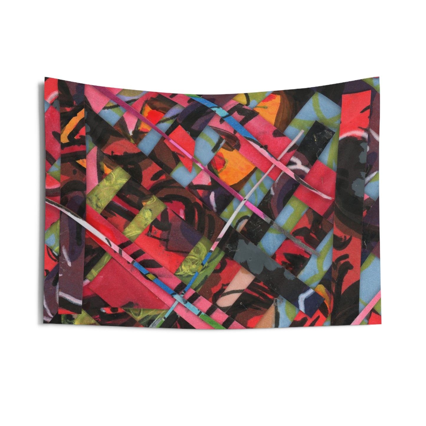 Abstracted Scraps Indoor Wall Tapestry