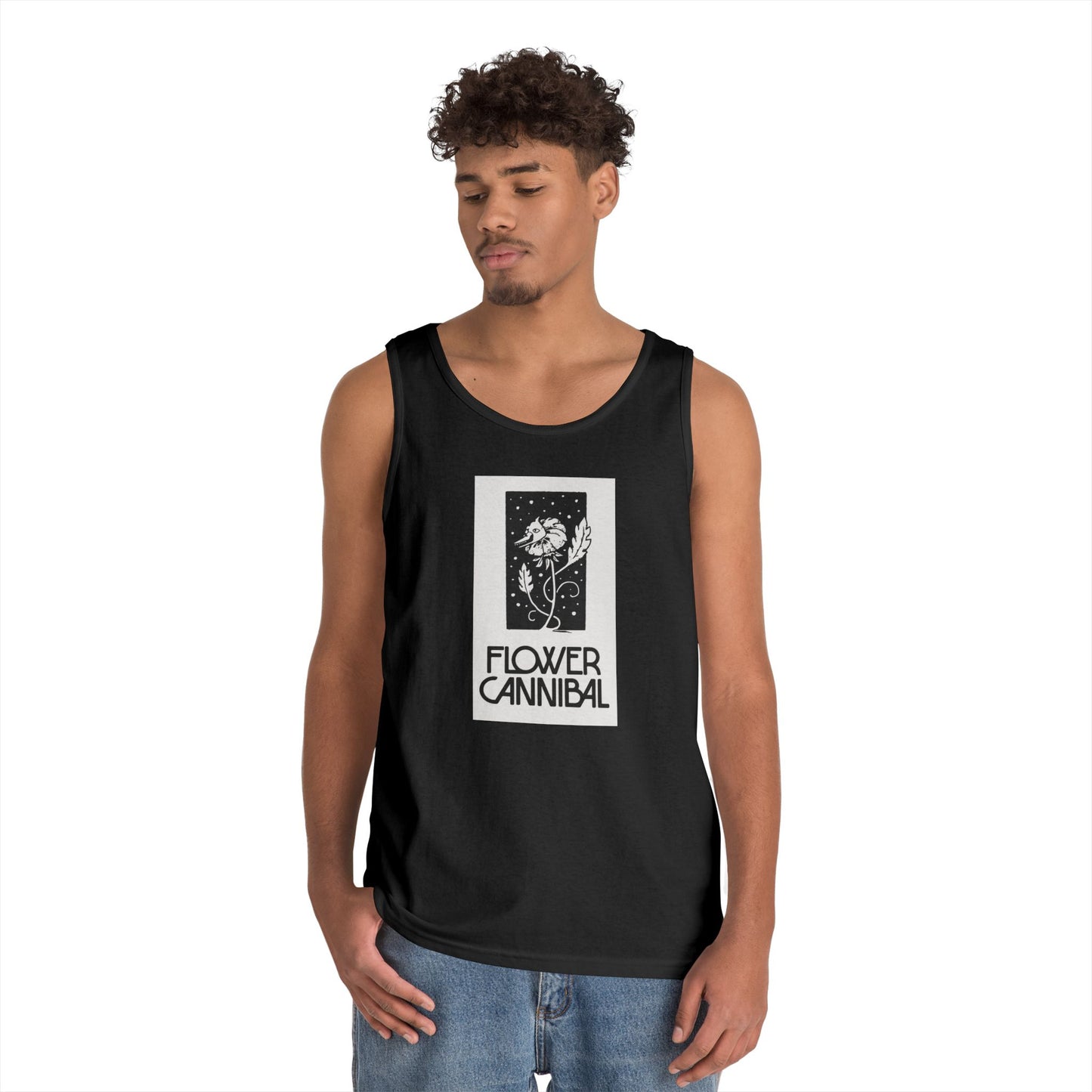 Unisex Heavy Cotton Tank Top - Flower Cannibal