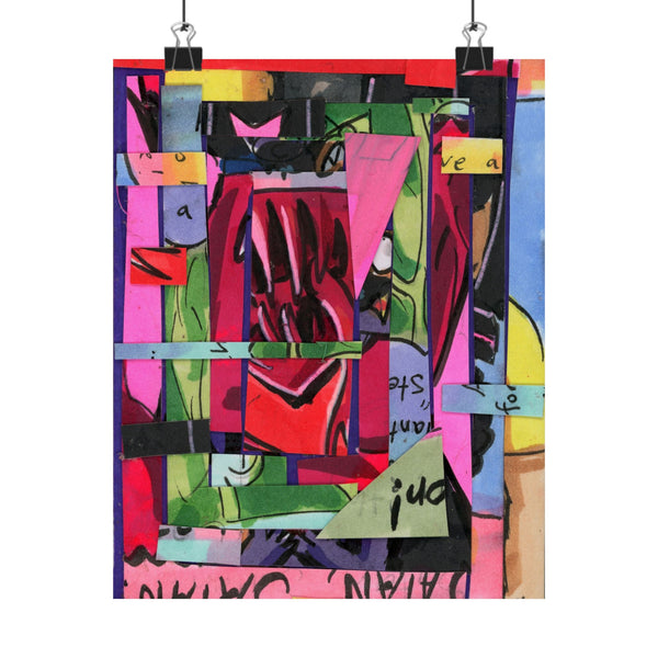 Abstracted Demon Matte Vertical Poster