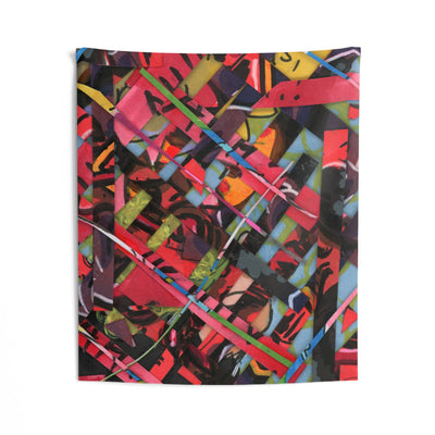Abstracted Scraps Indoor Wall Tapestry