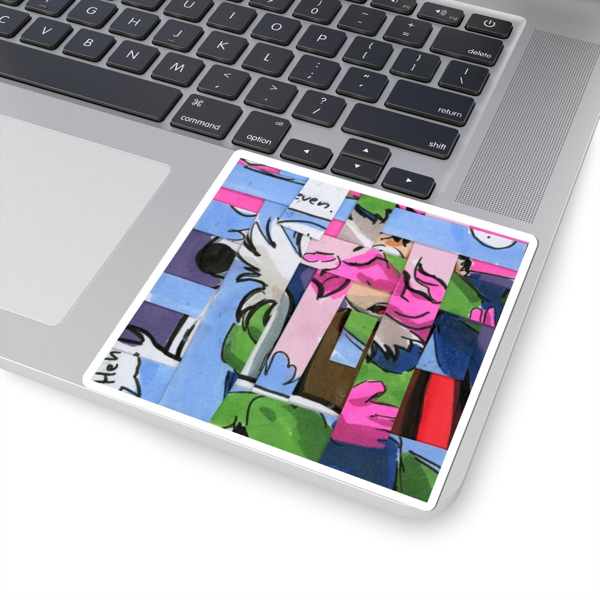 Icy Abstraction Kiss-Cut Sticker
