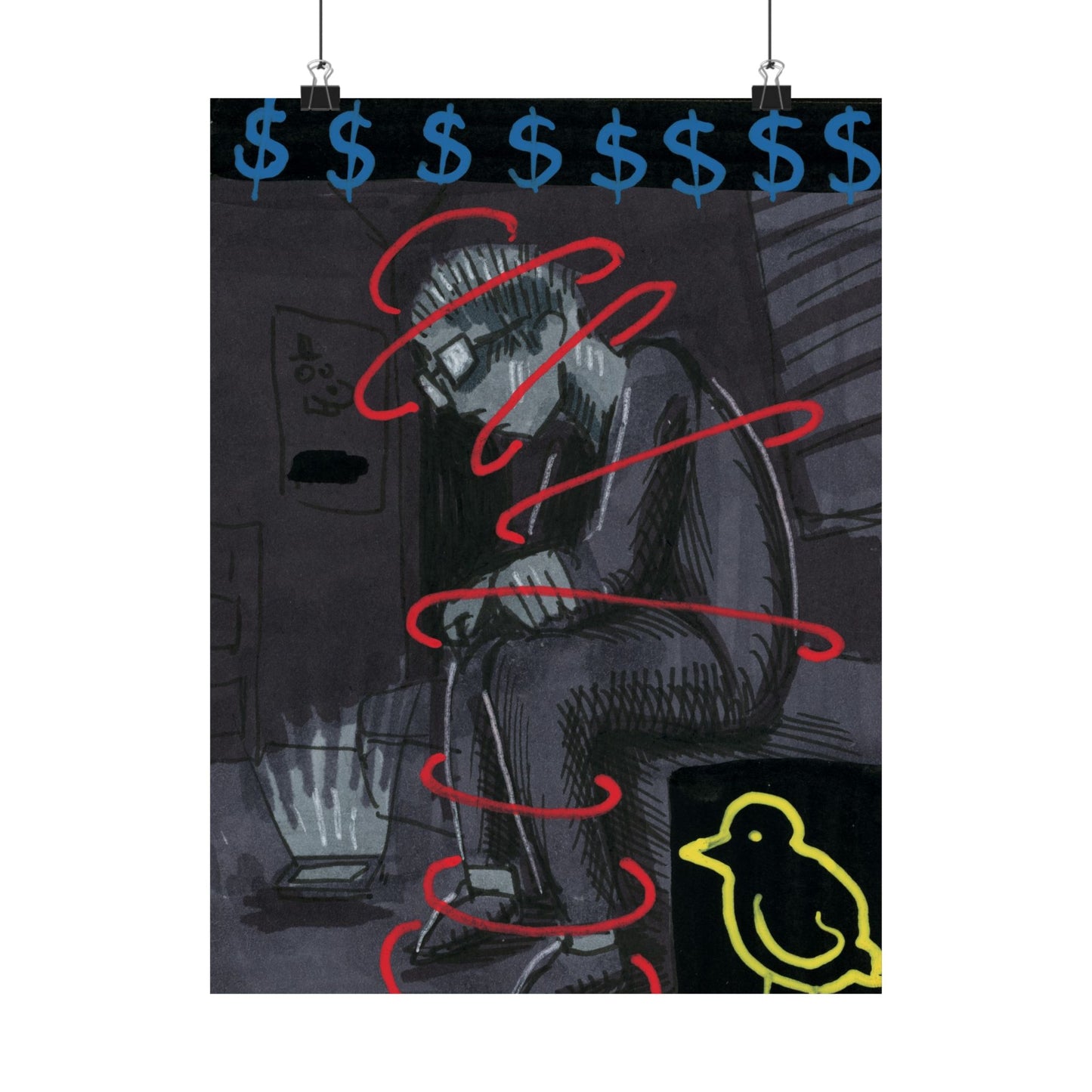 Money on my Mind Matte Vertical Poster