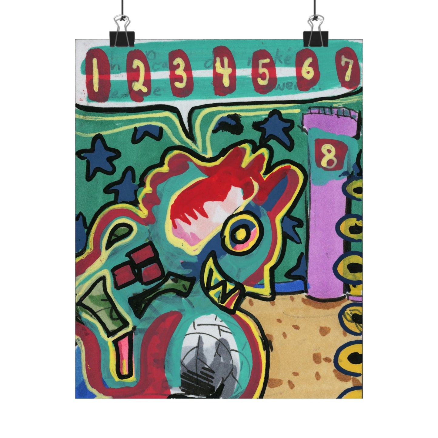 Smiley Creature Matte Vertical Poster