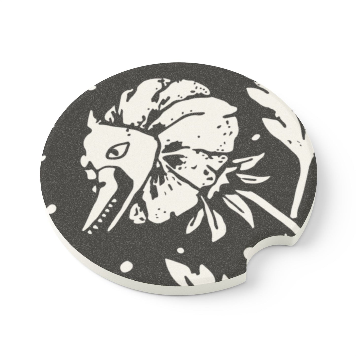 Soapstone Car Coaster - Flower Cannibal