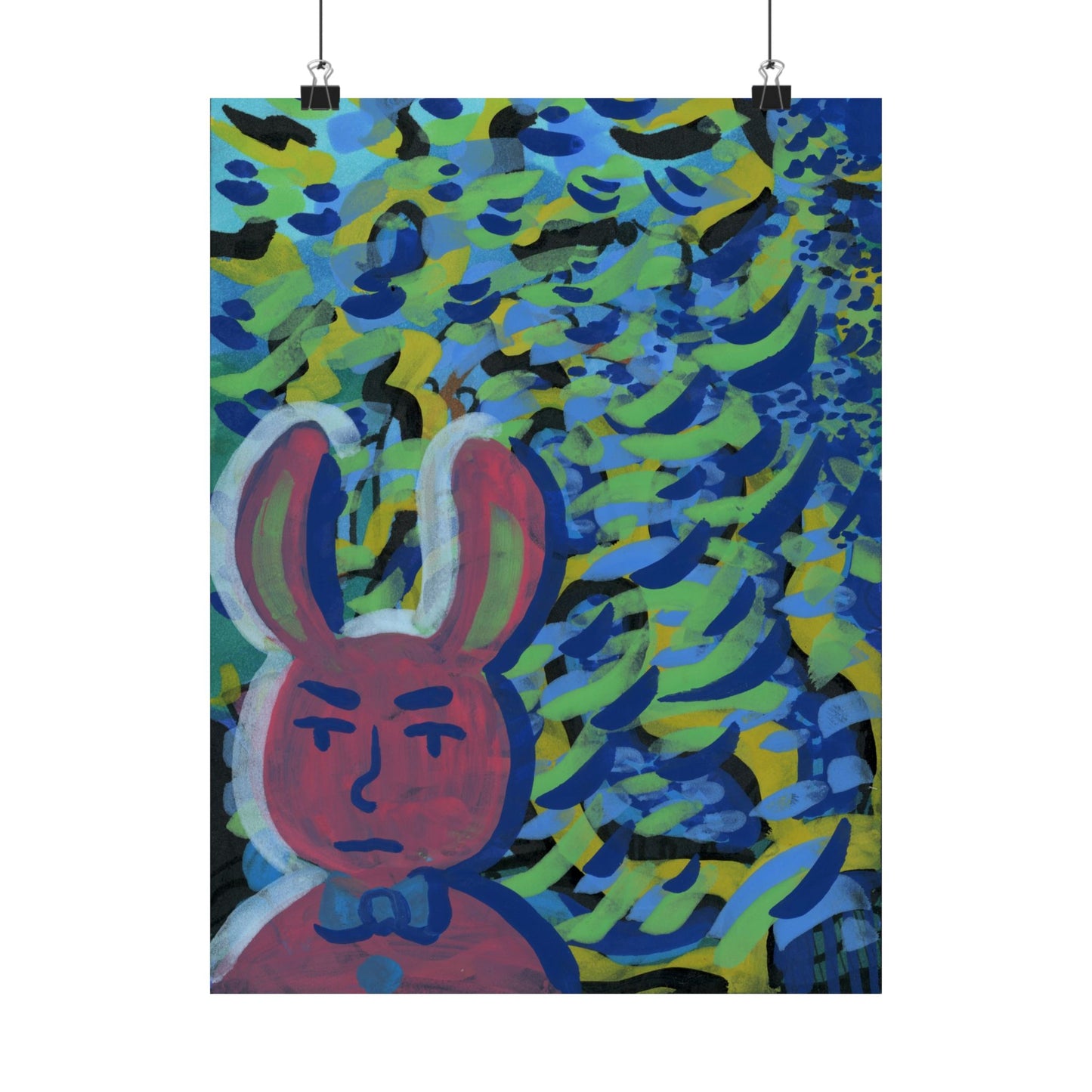Bunny Dude Matte Vertical Poster