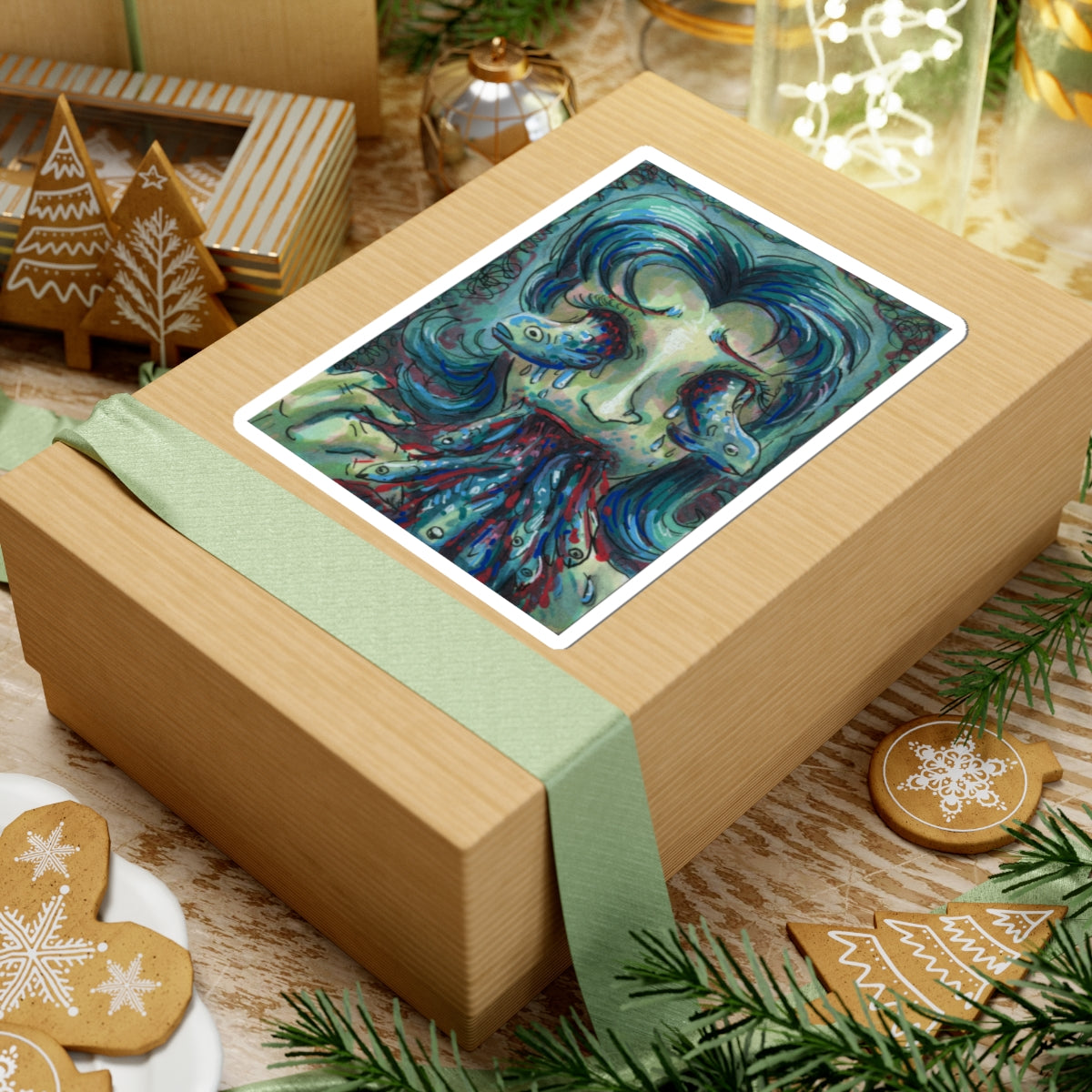 "Something Tastes Fishy" sticker