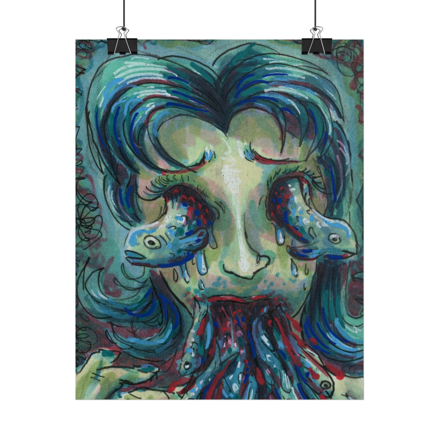 "Something tastes fishy" poster