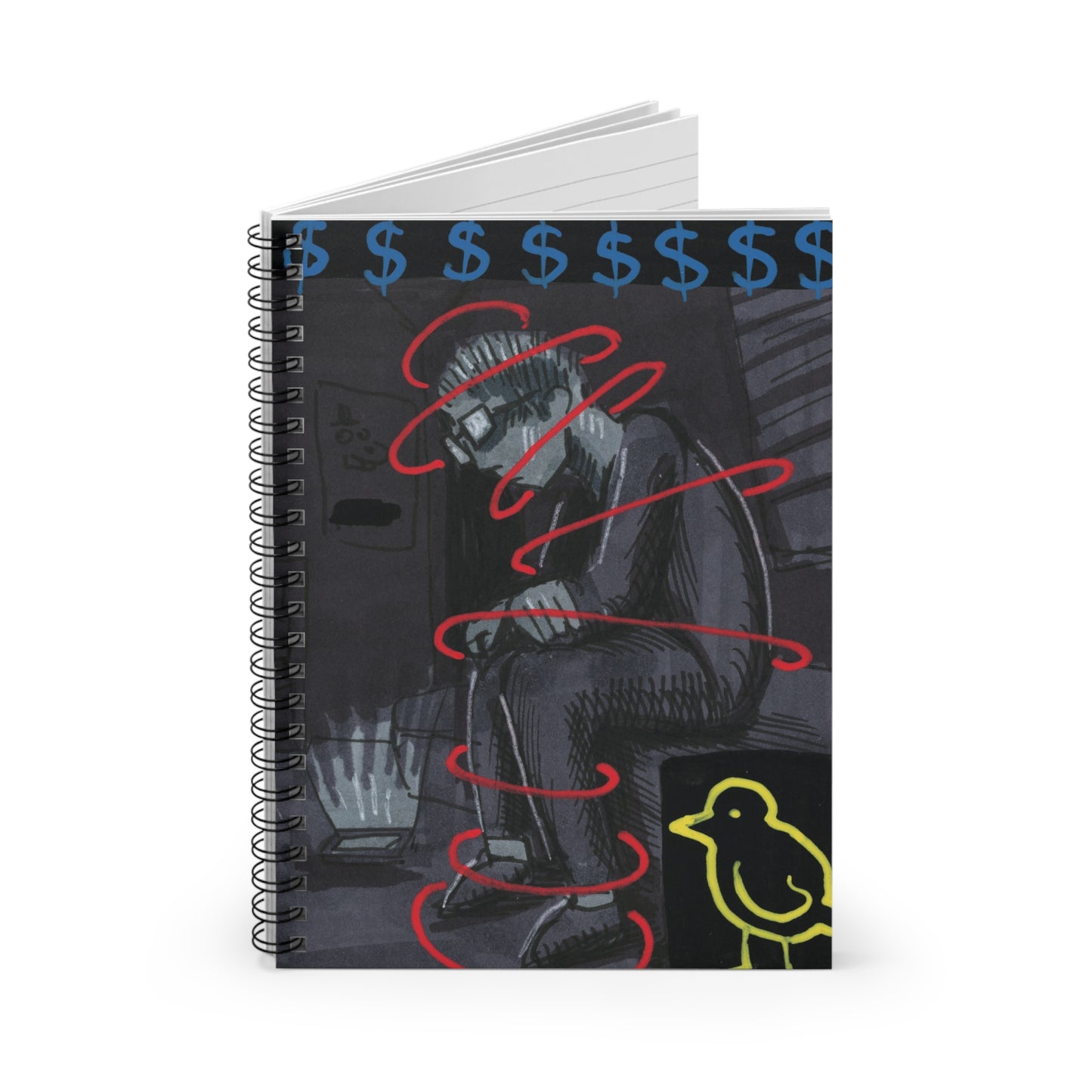 Money on my Mind Spiral Notebook - Ruled Line