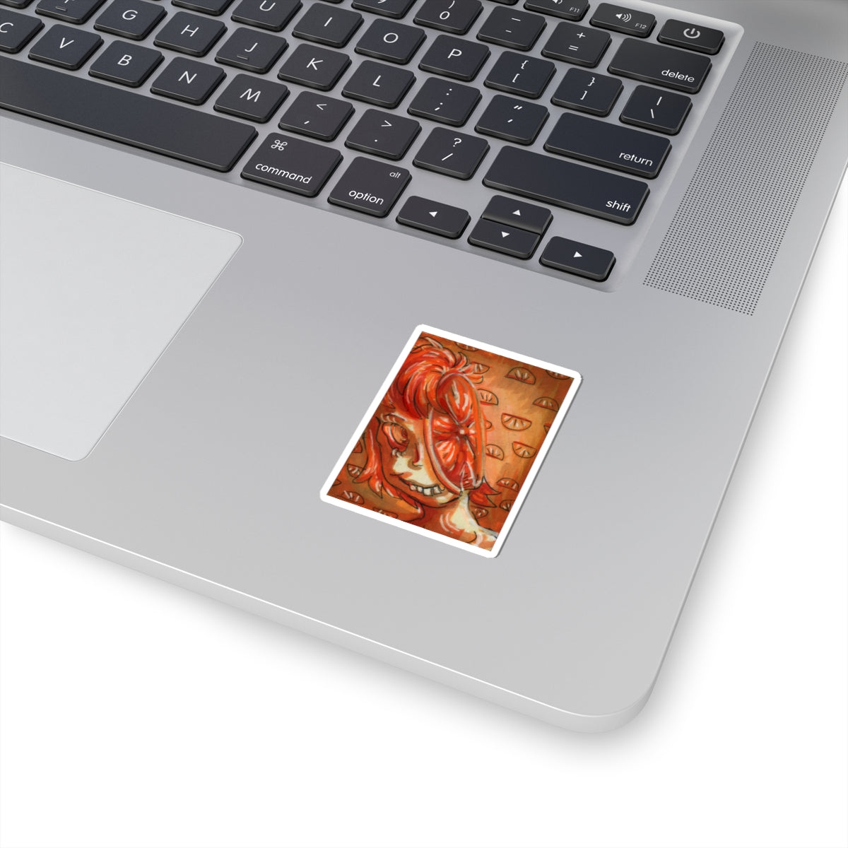"Orange Brain" sticker