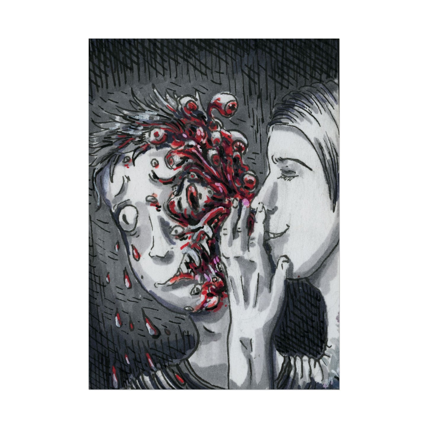 "Let me Breathe Nightmares into your Skin" poster