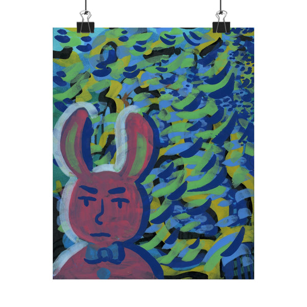 Bunny Dude Matte Vertical Poster
