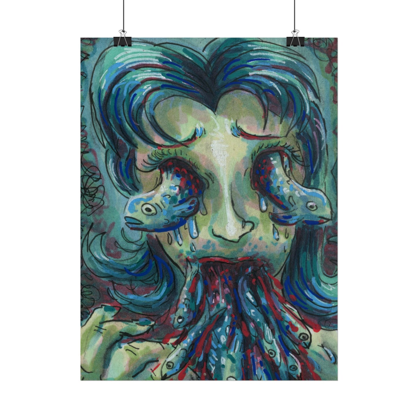 "Something tastes fishy" poster