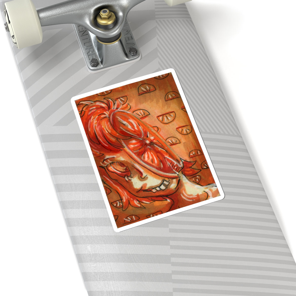 "Orange Brain" sticker