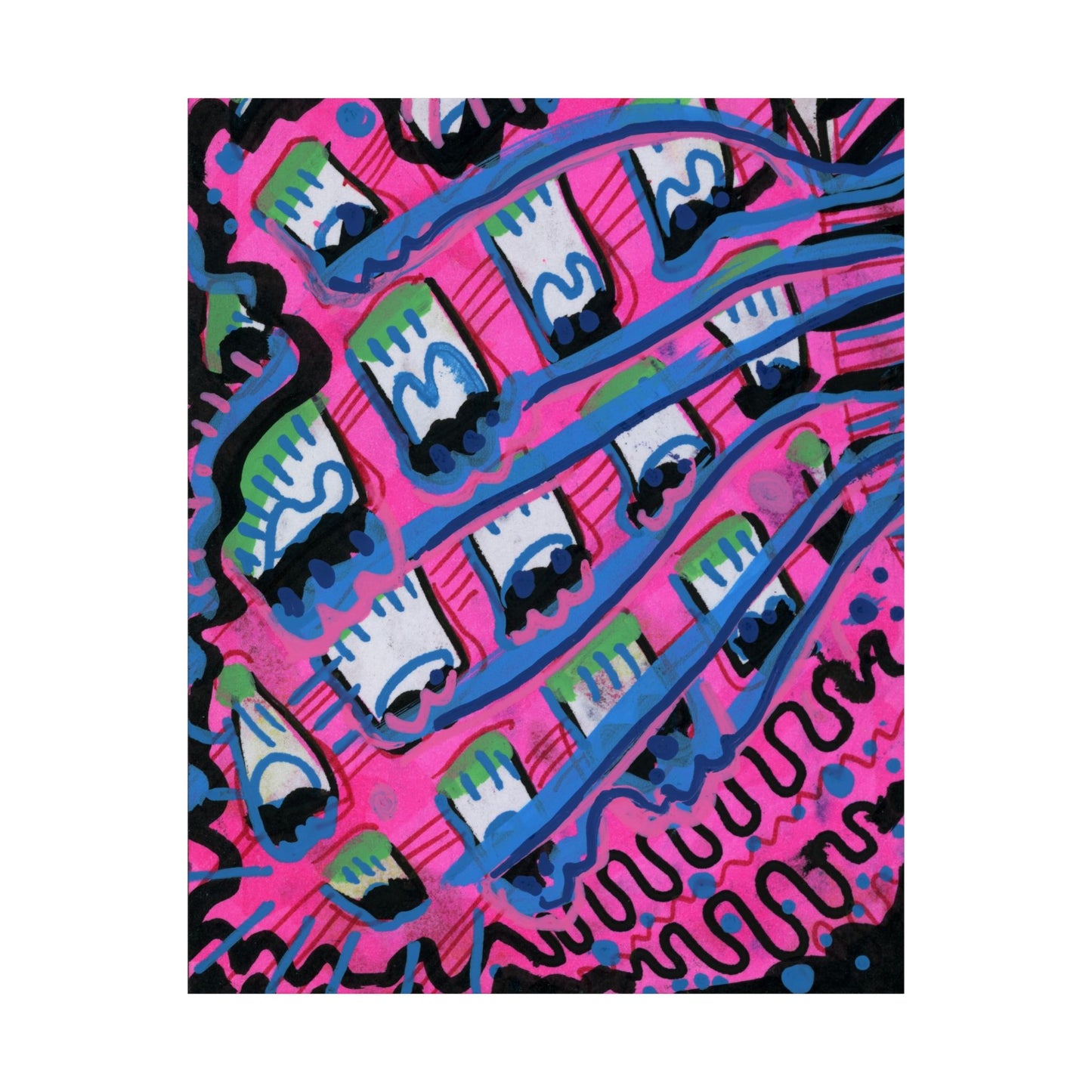 Pink Blast Matte Vertical Poster