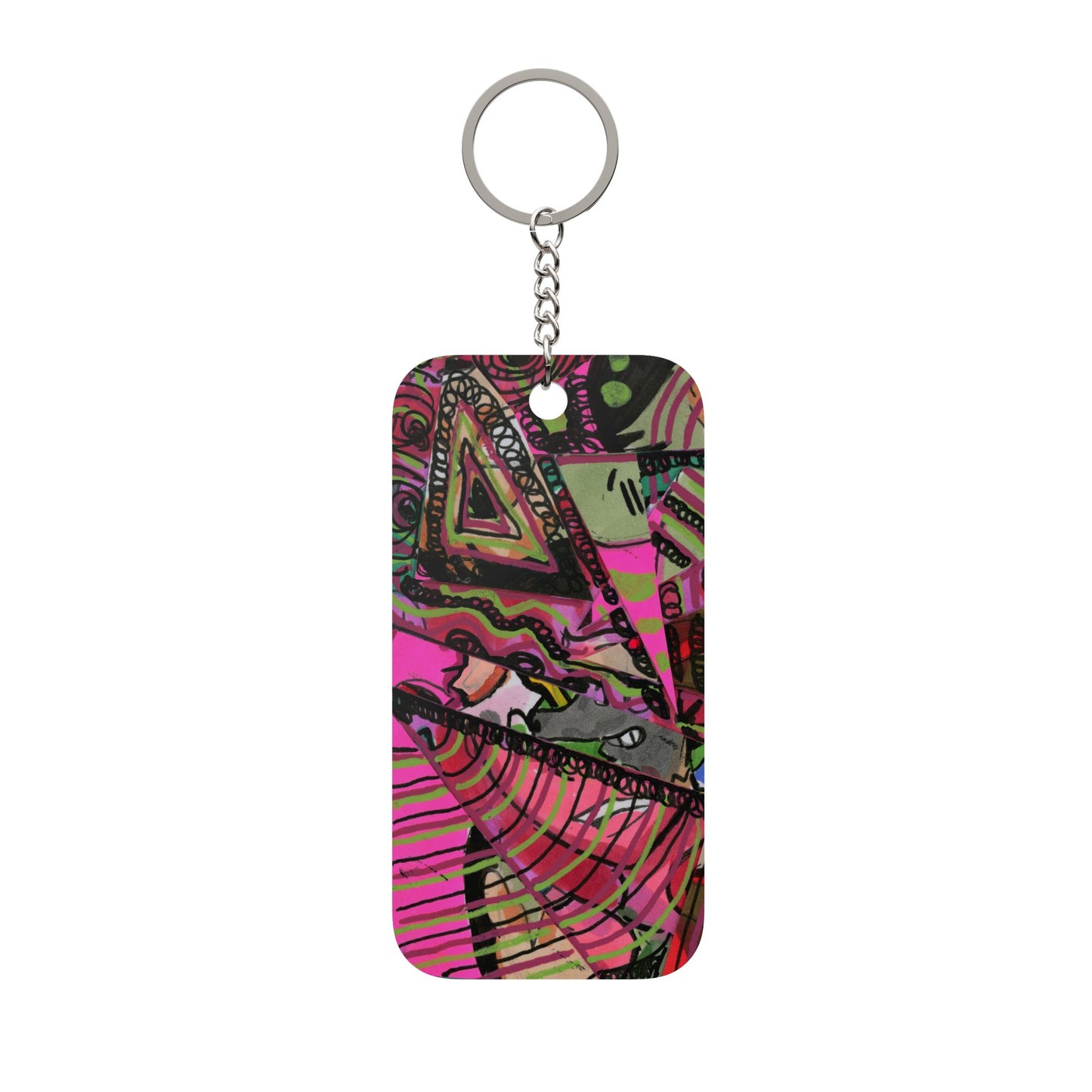 Abstracted Demon/Spring Vibes Double-Sided Keychain Charm